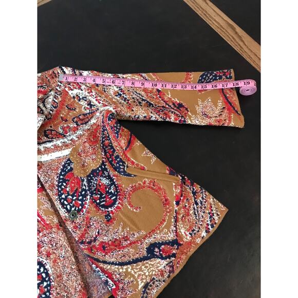 Anthropologie Moth Paisley Intarsia Blazer - Size Extra Small - Picture 8 of 13